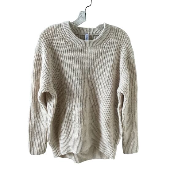Athleta Crew Sweater Wool Blend Coconut Cascades #632076 Size XS - Picture 4 of 6
